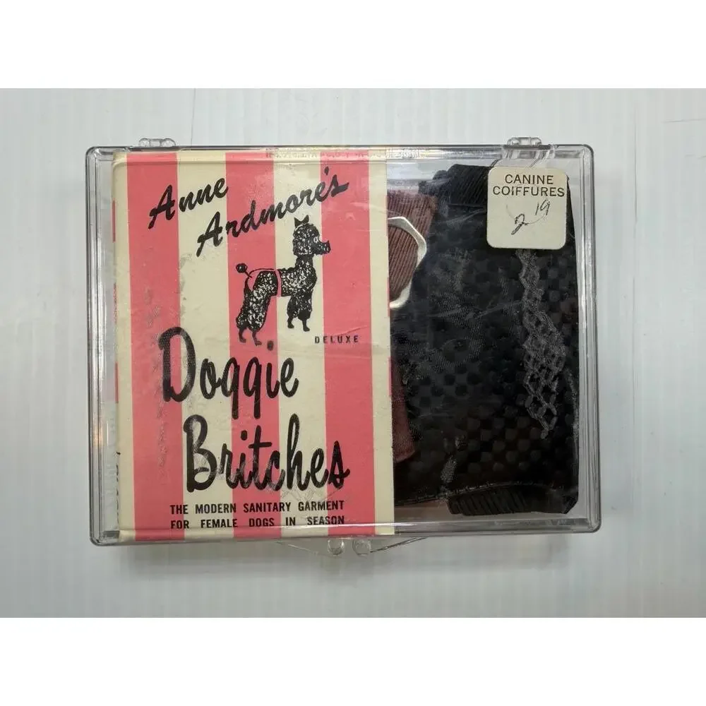 Vintage Anne Ardmore’s Doggie Britches Modern Sanitary Garment Black Small 1950s